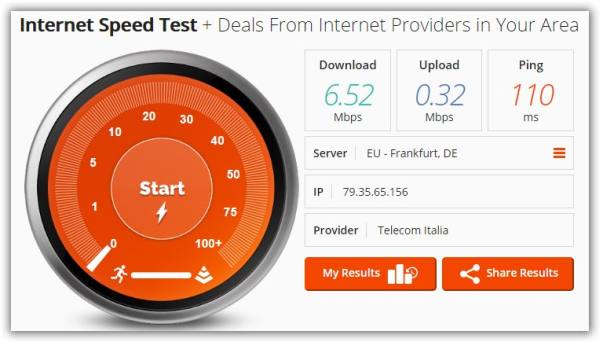 velocita internet